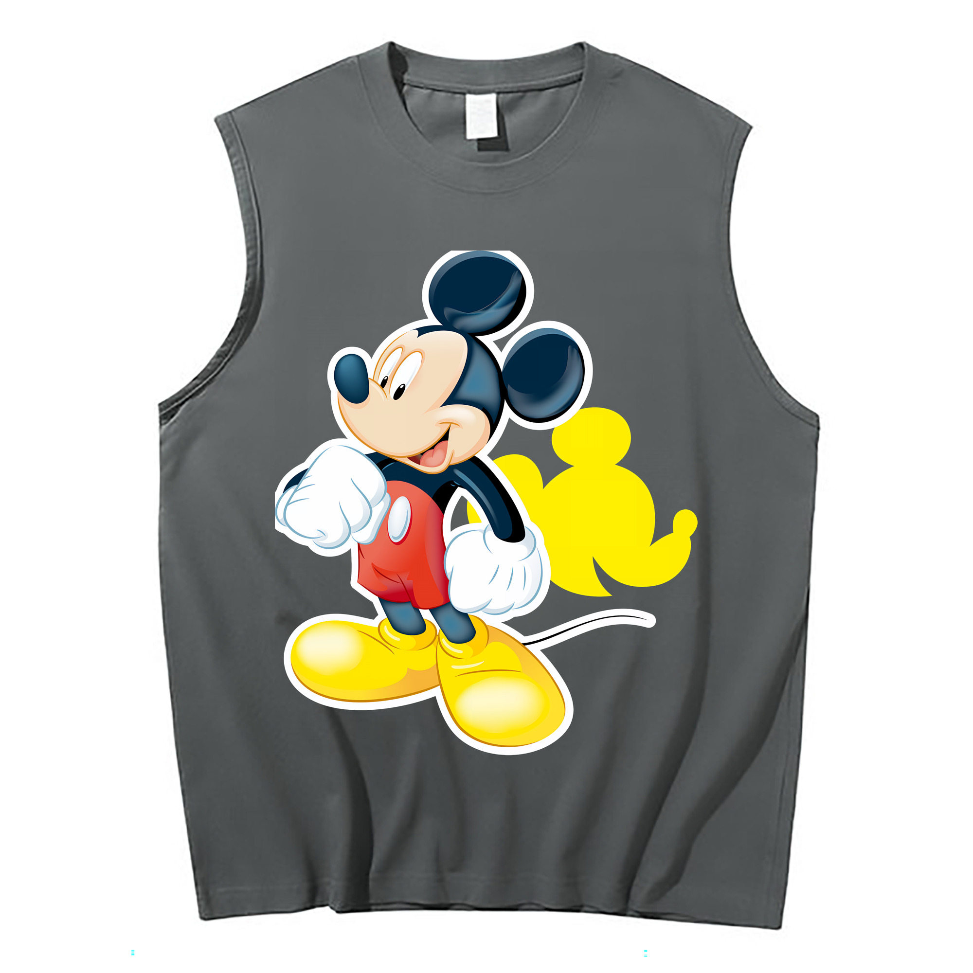 ミッキーマウス Mickey Mouse コットン100％タンクトップ（フロントプリント）